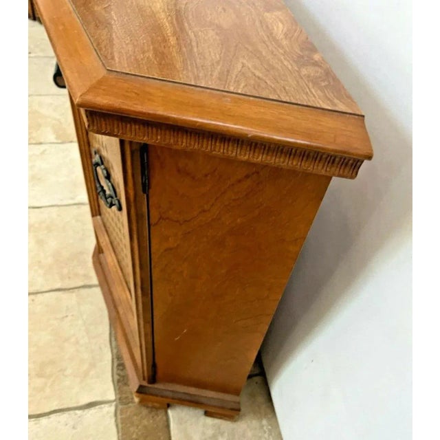 1960s Mid Century Console Cabinet Double Doors and Interior Shelf For Sale - Image 4 of 10