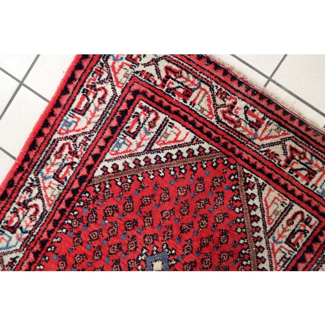Cream 1960s, Vintage Indian Seraband Rug 3' X 5' For Sale - Image 8 of 10