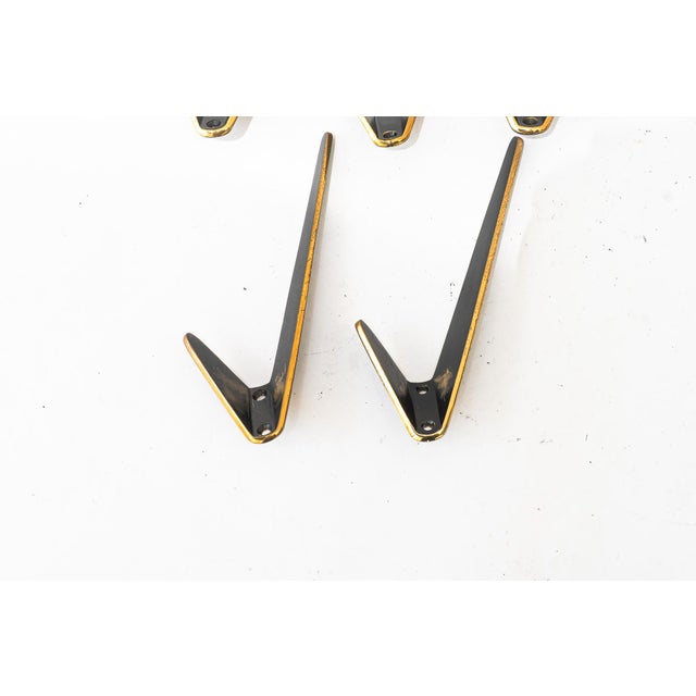 Vintage Asymetric Wall Hooks by Hertha Baller, Austria, 1950s, Set of 5 For Sale - Image 6 of 7
