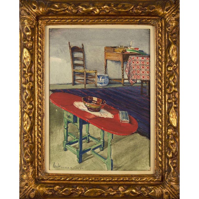 1930s Gordon Mitchell Forsyth RI ARCA, A Dutch Interior, 1930, Watercolour For Sale - Image 5 of 5