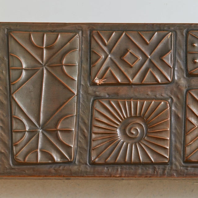 Brown Italian Santambrogio E De Berti Copper Wall Mirror, 1960s For Sale - Image 8 of 9