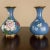 Early 20th Century Pair Antique Cloissone Vases For Sale - Image 5 of 13
