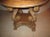 Wood 1980s Mondamin Round Tall Solid Wood Pedestal End Table with Glass Top For Sale - Image 7 of 13