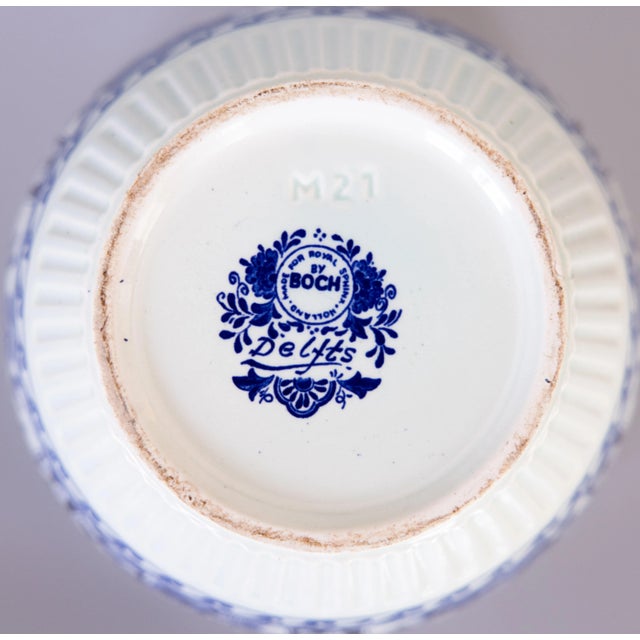 Vintage Dutch Delft Floral Cachepot Planter Jardiniere For Sale In Houston - Image 6 of 7