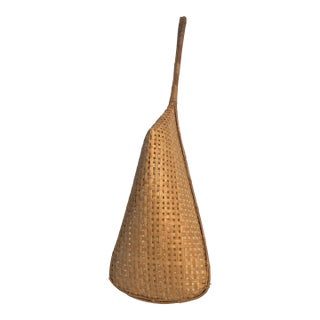 1960 - 1970s Asian Wicker Bait Basket For Sale