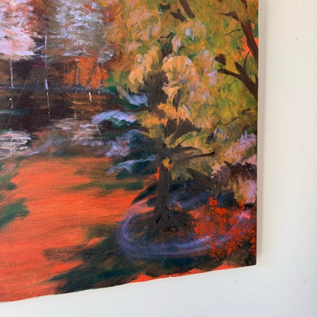 1970s Autumn Landscape Oil Painting For Sale - Image 4 of 7
