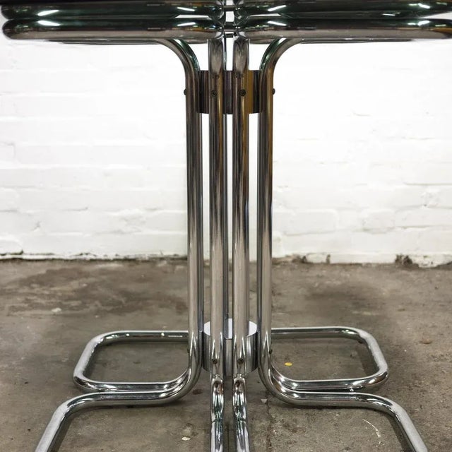 Mid-Century Modern Italian Glass Smoked Top Dining Table attributed to Giotto Stoppino, 1970s For Sale - Image 9 of 13