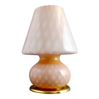 Large 1960s Murano Art Glass Mushroom One-Light Table Lamp For Sale
