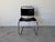 Mid-Century Modern 1960s Mies Van Der Rohe Style Chrome & Black Leather Cantilever Accent Desk Chair For Sale - Image 3 of 12