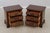 1990s Pair of Stickley Cherry 3 Drawer Nightstands For Sale - Image 5 of 14