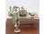 Brown Vintage Italian Silver Doctors Cabinet Scene on Wooden Base attributed to Sacchetti, 1970s For Sale - Image 8 of 13