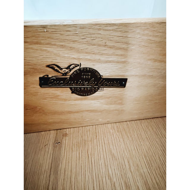 1970s Organic Modern Sage Green Sideboard With Natural Wood Top For Sale - Image 10 of 12