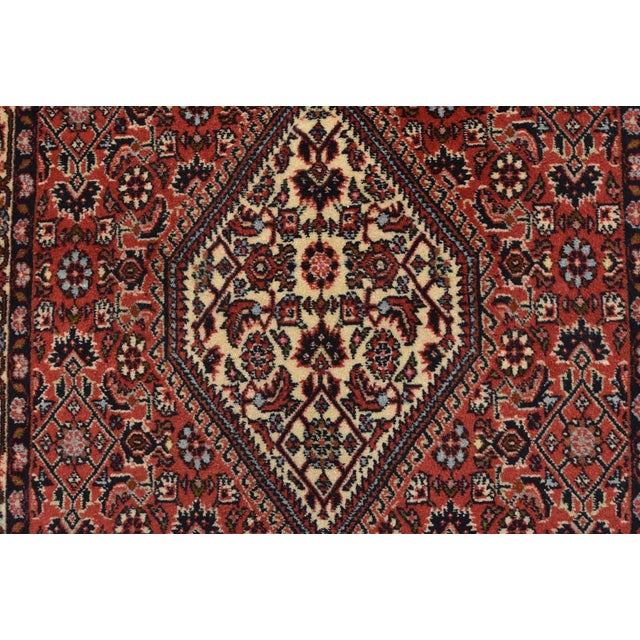 Textile Fine Bidjar Runner 2’10” X 9’8” Red Wool Traditional Hand-Knotted Oriental Rug For Sale - Image 7 of 13
