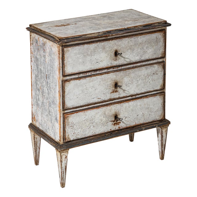 Gray-Painted Chest of Drawers, 1800s For Sale