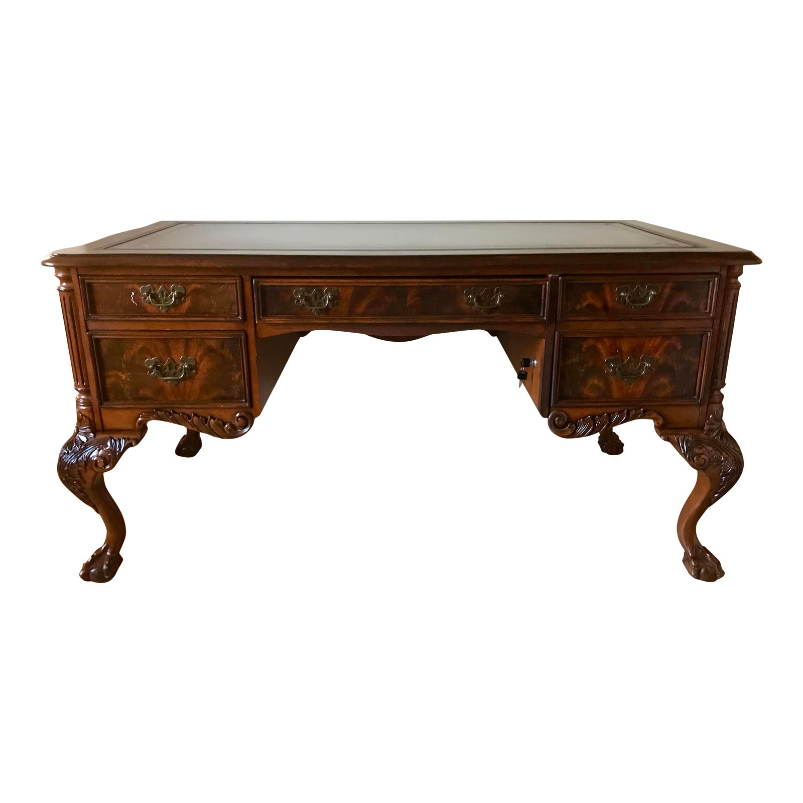 Hekman Leather Top Writing Desk Chairish