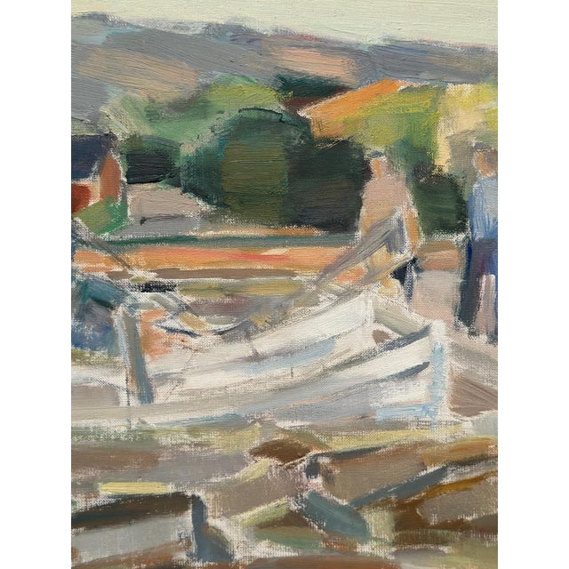 Anders A. Jönsson, Marina, 1950s, Oil Painting on Canvas, Framed For Sale - Image 11 of 18