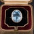 Blue topaz ring featuring a bright sky blue topaz bezel set in 18k rose gold. Condition: Excellent Material: 18k Rose Gold...