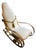 Vintage Hollywood Regency Gilt Metal Ribbon Rocking Chair For Sale
