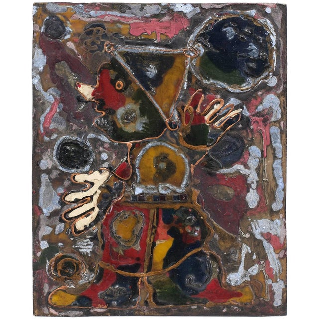 Genre: Modern Subject: Abstract Medium: Mixed Media Surface: Board Dimensions: 15 1/2" x 19 1/2" Reminiscent of the Art...