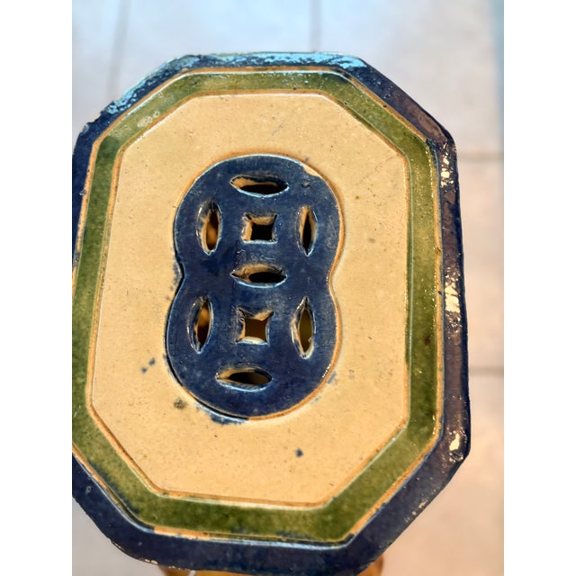 Extra Large Vintage Chinese Elephant Garden Stool or Accent Table For Sale - Image 11 of 15