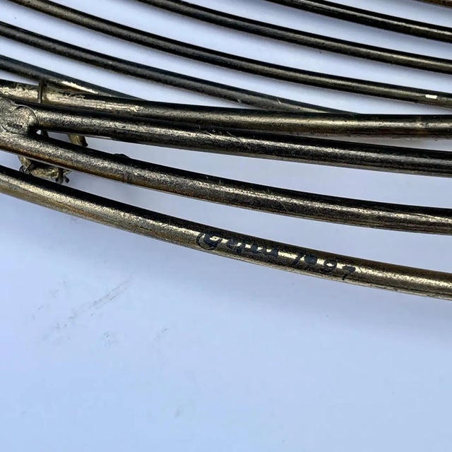 Curtis Jere 1980s Mid-Century Modern Curtis Jere Signed Brass Peacock Starburst For Sale - Image 4 of 4