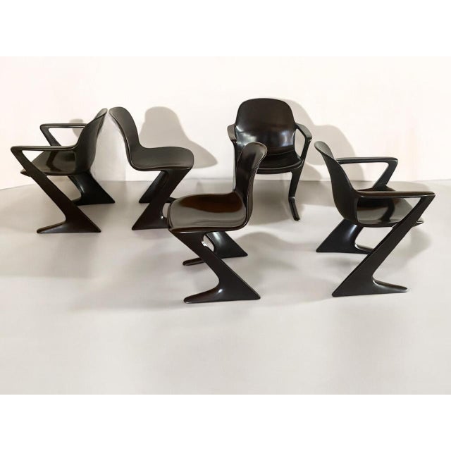 Vintage Kangaroo Chairs by Ernst Moeckl & Siegfried Mehl for Horn Collection, 1960s, Set of 5 For Sale - Image 5 of 18