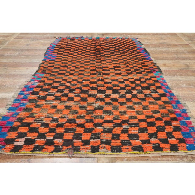 Textile Vintage Berber Moroccan Rug - 04'02 X 09'00 For Sale - Image 7 of 9