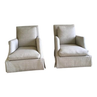 Modern Lee Industries 3421-01sw Swivel Chairs- A Pair For Sale