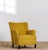 Armchair Redressed in a Cotton Linen Blend, 1940s For Sale - Image 4 of 4