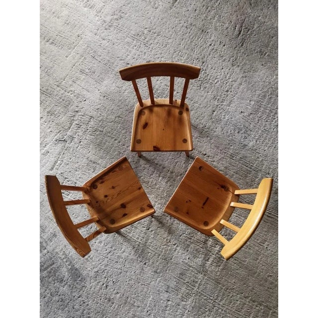 Dining Chairs in Oregon Pine by Carl Malmsten for Karl Andersson & Söner, Sweden, 1960s, Set of 3 For Sale - Image 9 of 11