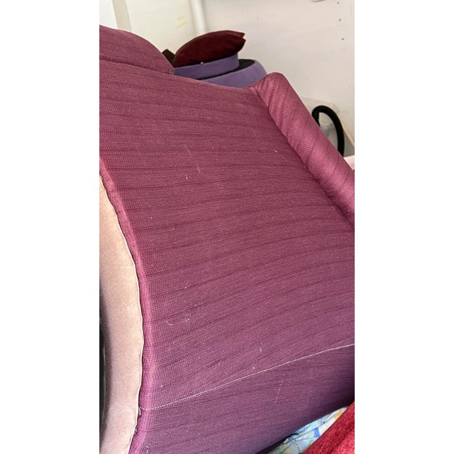 Mid-Century Modern Late 20th Century Swaim Purple Swivel Chair For Sale - Image 3 of 8