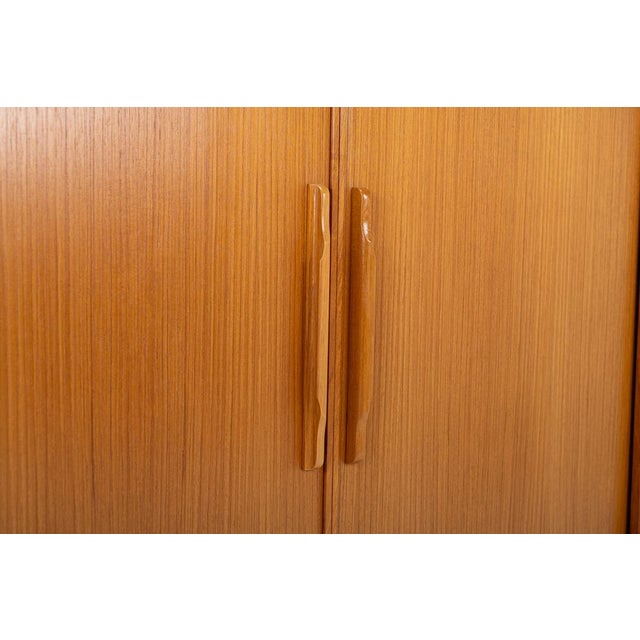 Danish Teak Sideboard with Tambour Doors, 1960s For Sale - Image 6 of 9