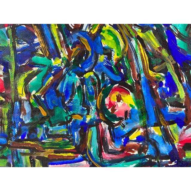 Abstract Expressionist Bay Area Fauvist Oil on Paper - Honora Berg Berkeley 1959 By For Sale In Monterey, CA - Image 6 of 8