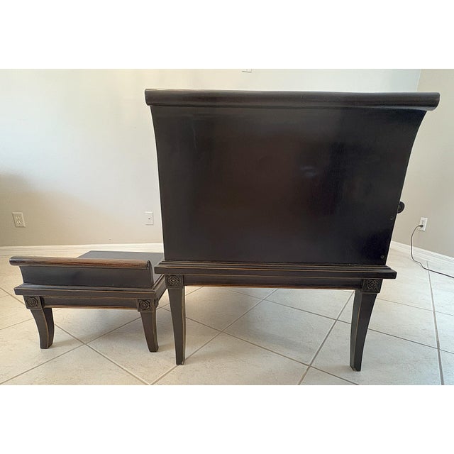 Mid 20th Century Mid 20th Century Qing Dynasty Replica Asian Hardwood Daybed With Table For Sale - Image 5 of 12