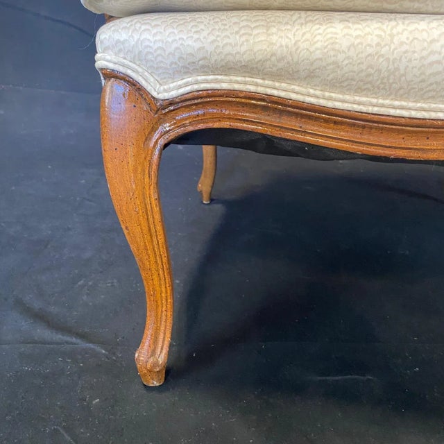 French Louis XV Style Walnut Armchair or Fauteuil For Sale - Image 4 of 8