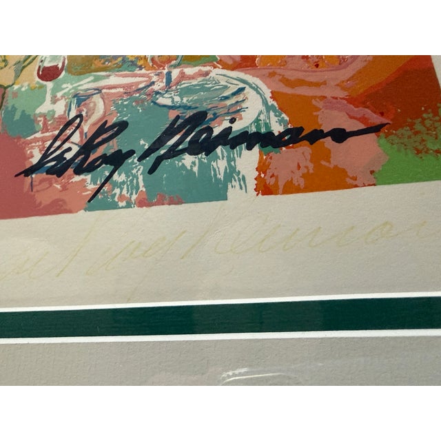 Wood 1970s “Tavern on the Green” by Leroy Neiman – Hand Signed – Custom Framed With Conservation Glass For Sale - Image 7 of 14
