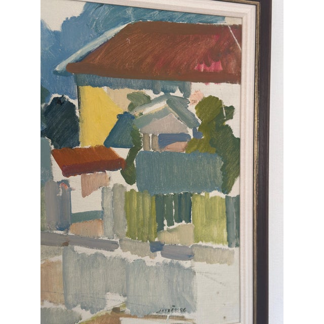Alex Öberg, Moving Geometry, 1970s, Oil on Canvas, Framed For Sale - Image 12 of 14