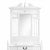Vintage Ornate Hall Tree Vanity | High Gloss White W/ Mirror | Palm Beach Regency For Sale - Image 4 of 6