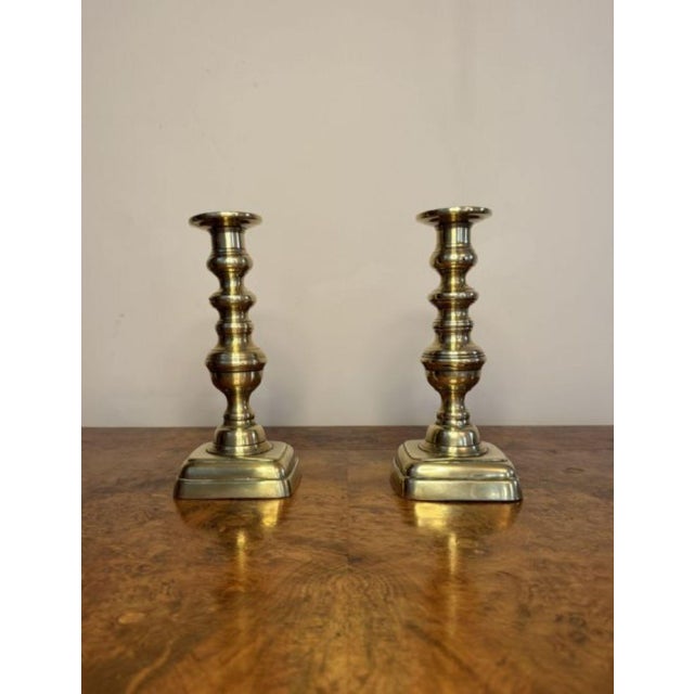 Brass Candlesticks, 1860, Set of 2 For Sale - Image 4 of 4