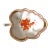 1970s Herend Hungary Chinese Bouquet Rust Handled Leaf Dish Apponyi Rust/ Orange 680 For Sale