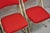 Red Mid 20th Century Vintage American Seating Metal Frame Red Upholstered Folding Chairs - Set of 4 For Sale - Image 8 of 12