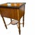 Vintage Two Drawer Birds Eye Wood Brass Gallery Drinks or Side Table For Sale - Image 6 of 11