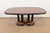 Drexel Heritage Modern Art Deco Walnut and Black Lacquered Double Pedestal Extension Dining Table, Newly Refinished For Sale In South Bend - Image 6 of 14