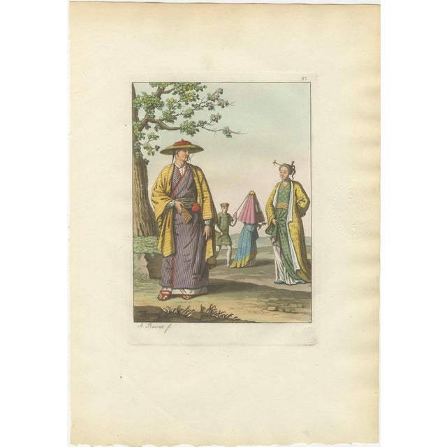 Ferrario, Japanese Costume Scene, Edo Period, 1815, Print For Sale - Image 9 of 9