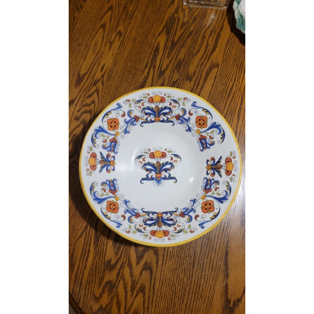 White Vintage Italian Ceramic Bowl For Sale - Image 8 of 11