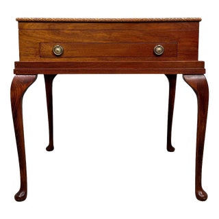 Early 20th Century Antique English Mahogany Box on Stand For Sale