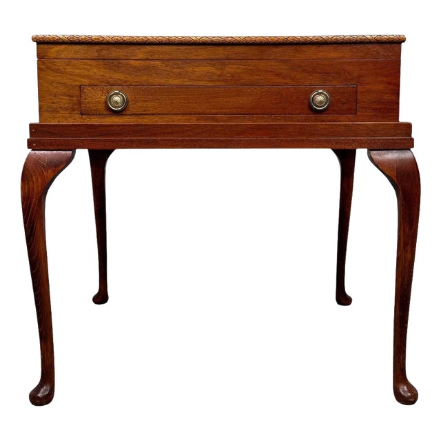 Early 20th Century Antique English Mahogany Box on Stand For Sale