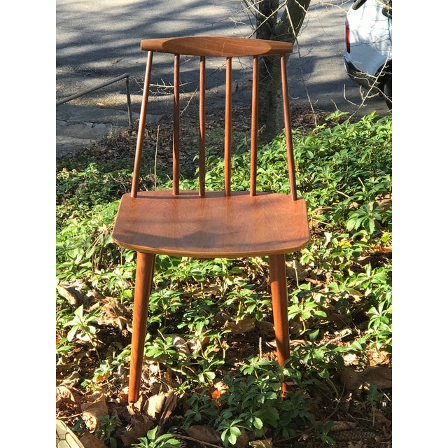 Folke Pålsson 1970s Denmark 7341 Vintage Mid Century Teak Folke Palsson Farmhouse Chair, Wood and Stain Denmark 7341 For Sale - Image 4 of 10