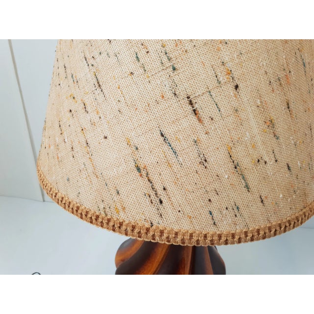 Beige Large Ceramic Table or Floor Lamp, 1970s For Sale - Image 8 of 9