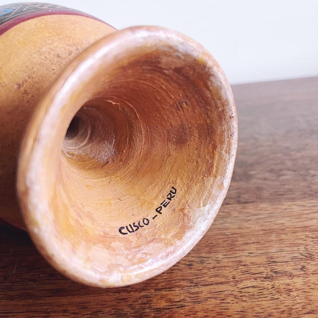 Vintage Cusco Peruvian Jaguar Terracotta Vessel For Sale In Austin - Image 6 of 6